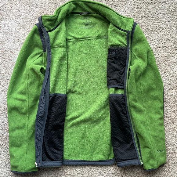 L.L. Bean Men’s Fleece Jacket XL Full Zip Polartec Outdoor Hiking Green Gray - Picture 5 of 8